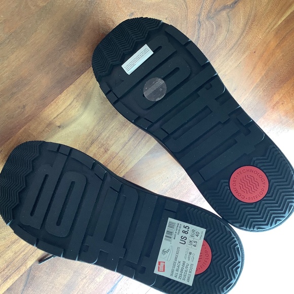 NWT Fitflop Skandi black leather boots size 8.5 - Picture 4 of 6